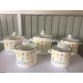 Reasonable price top quality factory enamel pot 5pcs enamel high pot set